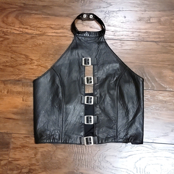 Tops - Genuine Leather halter top